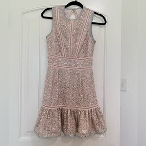 NEW Saylor Sequin Pink and Silver Madelyn Dress